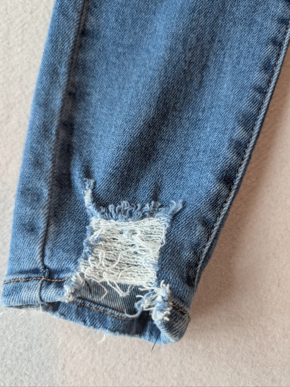 Just Black Denim High Rise Skinny Jeans with Distressed Ankle Hems Sz 27 25